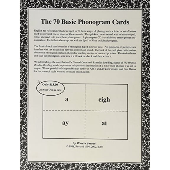 Pre-Owned The 70 Basic Phonogram Cards, 9781880045015, 188004501X, Paperback,