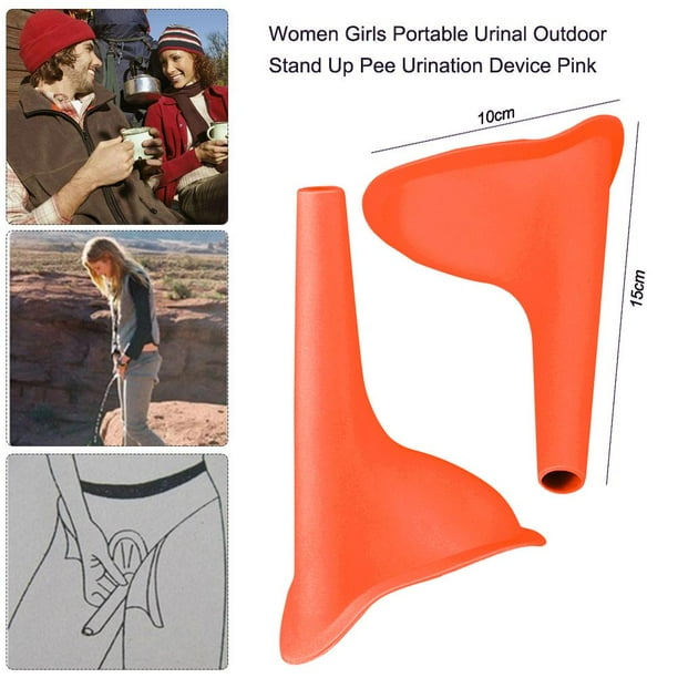 Dispositivo de micción Mujeres Niñas Urinario portátil al aire libre Stand Up Pee Naranja JShteea El nuevo