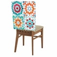 thumbnail image 2 of Boho Dining Chair Back Cover Only, Colorful Abstract Set of 4 Chair Back Covers, Removable Washable for Dining Room, Banquet & Holiday Decoration, 2 of 9