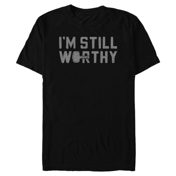 Marvel Avengers Endgame Thor I'm Still Worthy - Short Sleeve Blended T-Shirt for Adults - Customized-Black