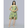 thumbnail image 1 of High Low one piece mini strap dress green, 1 of 4