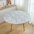 thumbnail image 4 of Round Fitted Tablecloth Table Resistant with Flannel Backing Waterproof Table Cloth for Round Table, 4 of 7