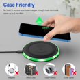thumbnail image 3 of MesaSe Tapis de Chargement Sans Fil RVB 15W Chargeur Rapide Max Compatible avec iOS et Android Éclairage LED Coloré / Vente de Chargeur Sans Fil pour Votre Vie Heureuse (Noir), 3 of 9