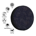 thumbnail image 4 of Salouo Copper-Gold Gloss Outline Flower1 Print Spare Tire Cover 14-17 inch Spare Tire Protector Universal Tough Tire Wheel Cover for Trailer SUV and Truck-16 inch, 4 of 6