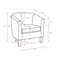thumbnail image 4 of CorLiving Antonio Bonded Leather Tub Chair, 4 of 4