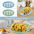 thumbnail image 6 of EclipseJewels Silicone Tortilla Plate Holder with Divided Non-Slip Tray, Practical Kitchenware for Serving Wraps, Tacos, and Snacks, Easy-to-Clean and Space-Saving Organizer,Blue, 6 of 6