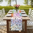 thumbnail image 4 of Table Runners 36 Inches Long Dress Scarves, Pink Purple Hummingbird Farmhouse Kitchen/Dining Table Runner, Short Coffee Tablerunners, Spring Watercolor Flowers Leaf Plant 13x36 Inch, 4 of 9