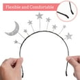 thumbnail image 6 of UJNDER Carnival Moon Glitter Headband Alloy Hair Accessory for Party and Festival Hair Accessories Silver, 6 of 9