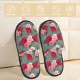 thumbnail image 2 of Sigee Rose Flowers for Cozy Furry Slippers Super Soft Indoor and Outdoor Use, Non-Slip Sole Slip On House Slippers-Medium, 2 of 8