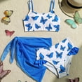 thumbnail image 7 of MUXiin Girls Swimsuits 3 Piece Bathing Suit Tropical Printed Criss Cross Bikini Set with Cover Up Skirt Beach Swimwear for 11-12 Years, 7 of 7