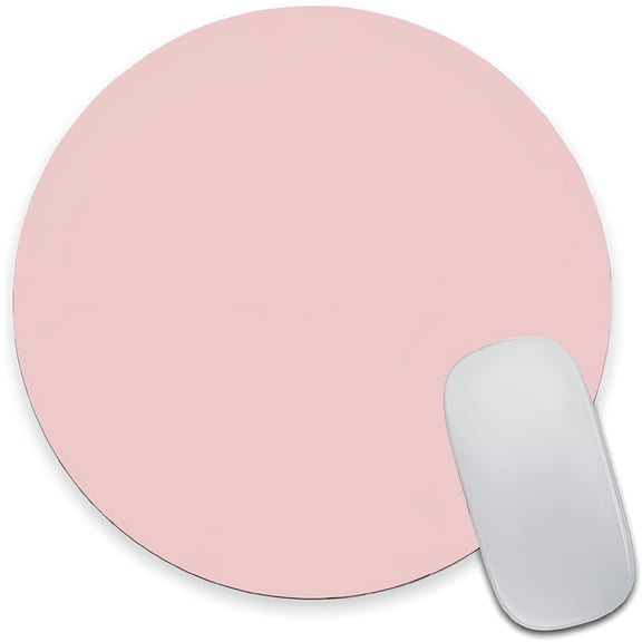 LAMIRO Mouse Pad Pink, Premium-Textured Small Round Pink Mousepad 7.9 x 7.9 Inch, Anti-Slip Waterproof Rubber Mouse Mat, Pretty Cute Mouse Pad for Office Gaming Laptop Women
