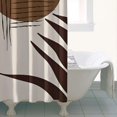 thumbnail image 4 of Brown Boho Geometric and Plant Pattern Shower Curtain 36"x72" ,Bathroom Decorative Shower Curtains Set with 12 Hooks,Modern Waterproof Washable Shower Curtain, 4 of 6