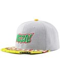 thumbnail image 1 of Gorra de béisbol bordada de algodón con ala plana, diseño de pizza, 1 of 3