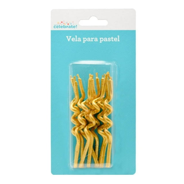 Vela Way to celebrate! para Pastel Oro Paquete con 12 Piezas
