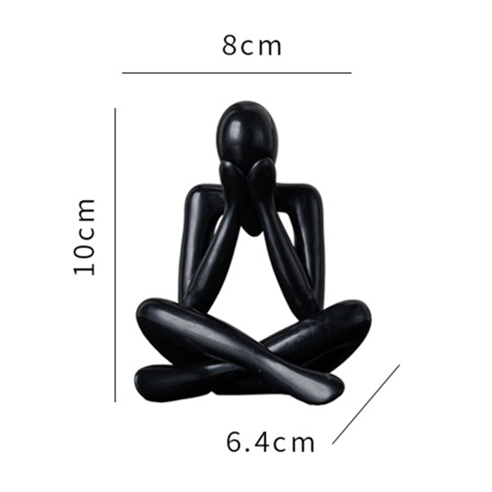Desktop Figurine Thinker Abstract Sculpture Floor Lamp Shade Lightweight PP Material for Home Office Living Room Decor