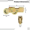 thumbnail image 2 of 2 Pcs Sliding Patio Door Tandem Roller Assembly,1-1/4 Inch Steel Ball Wheel Bearing, Adjustable Sliding Door Wheel Replacement for Sliding Glass Door Screen Door, 2 of 7