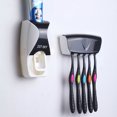 thumbnail image 2 of Automatic Toothpaste Dispenser with Wall Mount Toothbrush Holder Toothpaste Squeezer with 5 Brushes Set Kids Hands Free Toothpaste Dispenser for Shower Bathroom Sink, 2 of 6