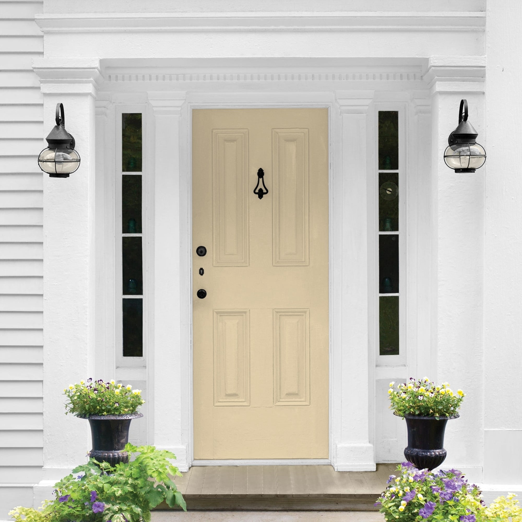 Glidden One Coat Cookie Dough / Beige Semi-Gloss Exterior Paint with Primer, 1 Gallon