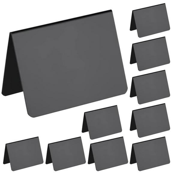 unbranded 10Ud Pizarras De Tiza Negras Para Escritorio Diseñadas Para Uso Múltiple Con Escritura Borrable