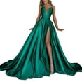 thumbnail image 2 of Vestido de novia con escote en V profundo sexy para mujer de otoño e invierno, vestido de ceremonia, 2 of 5