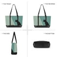 thumbnail image 6 of FORMRS Canvas Laptop Tote Bag for Women with 15.6" Computer Compartments Shoulder Handbag, Black Cat, 6 of 7