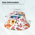 thumbnail image 6 of Naloa Flowers Birds And Butterflies Reflective Double-Sided Bucket Hat, Sun Hat, Soft and Breathable for Gardening, Beaching, Camping, Hiking, Fishing, 6 of 9
