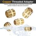 thumbnail image 3 of Uxcell Brass Pipe Fitting, 1" BSP Male x 1" BS Male Thread Connector Brass Hex Nipple Pipe Fitting Adapter for Gas Water Refrigeration System Conversion, 3 of 7