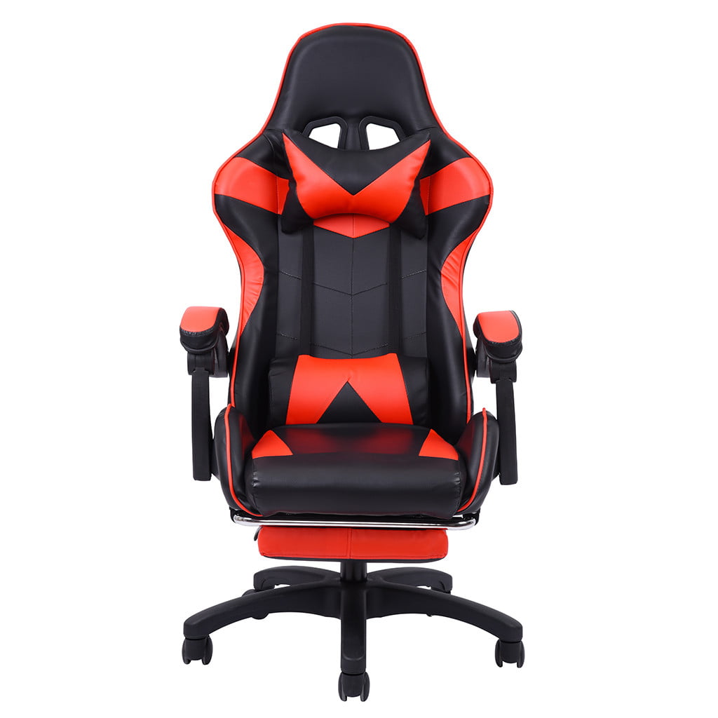 Gaming Chair With Footrest Adjustable Backrest Reclining Leather Office