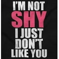 thumbnail image 2 of Funny Not Shy Don't Like You Sarcasm Women's Plus Size Graphic Tee Brisco Brands 2X, 2 of 5