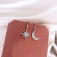 thumbnail image 6 of Asymmetrical Crystal Star/Moon Drop/Dangle Earrings, 6 of 9