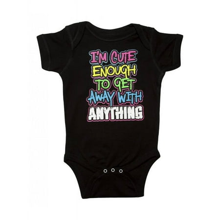

Baby I m Cute Enough Bodysuit - Black - 18M