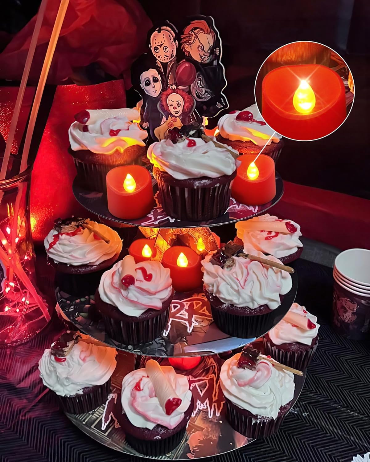12Pcs Flickering Flameless Candle Battery Operated, 200+Hours Fake Electric LED Tea Lights for Votive, Centerpiece Table Decorations, Wedding, Aniversary, Halloween, Christmas