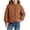 S74 Brown, variant on Mifsaly Girls Quilted Jacket Lightweight Snap Button Bomber Coat with Pockets, Ribbed Cuffs And Collar Casual Fall Winter Outerwear for School Everyday Brown,7-8 Years