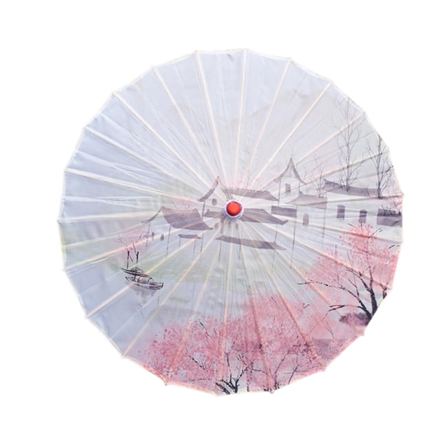 Sombrilla de papel engrasado chino de 32,28 pulgadas para bodas, fiestas y cosplay. D