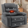 thumbnail image 1 of YSICK Fauteuil Inclinable Pivotant à Bascule pour Adultes, Surdimensionné pour Salon, Gris, 1 of 7