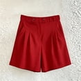 thumbnail image 6 of Yutgune Womens Cotton Casual Bermuda Shorts Elastic Waist Lightweight Summer Lounge Beach Shorts with Pockets, 6 of 7