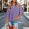 thumbnail image 5 of Womens Summer Short Sleeve Shirts Casual Vacation Tops Lightweight Blouses Trendy 2026, 5 of 6