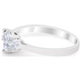 thumbnail image 3 of Teardrop Three Stone Wedding Ring Pear Cubic Zirconia 925 Sterling Silver size 7, 3 of 6