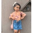 thumbnail image 2 of 2PCS Bébé Filles Manches Courtes Épaule Tops Denim Déchiré Jupe Tenues, 2 of 5