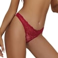 thumbnail image 4 of Women's Sexy Sheer Panties Thongs Mesh G-Strings Low Rise Brief Underwear, 4-Pack, 4 of 8