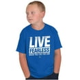 thumbnail image 5 of Live Fearless For Jesus Christian Crewneck T Shirts Boy Girl Teen Brisco Brands XS, 5 of 6