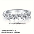thumbnail image 4 of Pear Shape Moissanite Wedding Ring 2.1 Carats S925 Silver Plated White Golden Ladies Wedding Ring Gift Family Friends Mother Birthday Gift Daily Activity Wear, 4 of 8