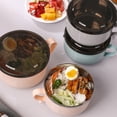thumbnail image 4 of Instant Noodle Bowl Stainless Steel Lunch Bowl Stainless Box Large Capacity Fast Food Cup Storage Container with Lid, L, Blue, 4 of 9
