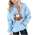 thumbnail image 2 of YUNAFFT Chandail à Capuchon pour Enfants 5-15 Ans avec Poche Manches Raglan Molleton Japonais Décontracté Halloween Automne Hiver Multicolore, 2 of 4