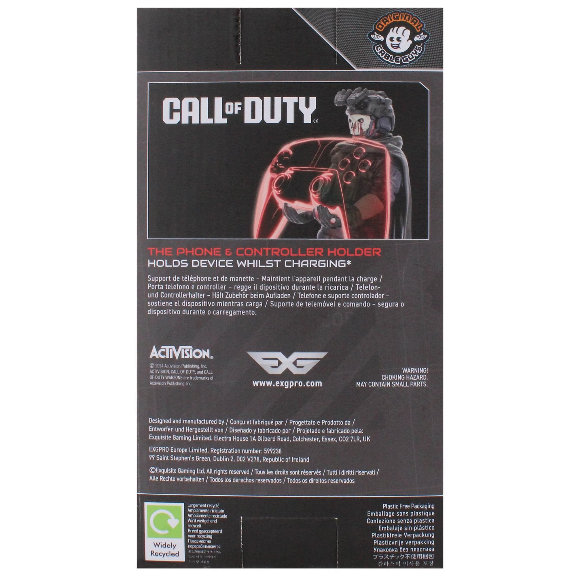 Exquisite Gaming: Call Of Duty: Zombie Ghost - Cable Guys Original Controller & Phone Holder, Collectible Device Stand, Officially Licensed Figure