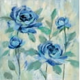 thumbnail image 2 of Art.com Brushy Blue Flowers I Stretched Canvas Print Wall Art by Silvia Vassileva, 16" x 16", 2 of 4