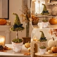 thumbnail image 6 of Byndra Halloween Witch Hat Topiary, Halloween Decorations Indoor Outdoor Rustic Farmhouse Decor, 8.7 Inch Plastic Moss Pot Tabletop Ornament for Tiered Tray, Mantel, Shelf, 6 of 7