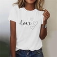 thumbnail image 4 of Valentines Shirts for Women Heart T Shirt Valentine's Tee Shirt Casual Lover Short Sleeve Tops, 4 of 8