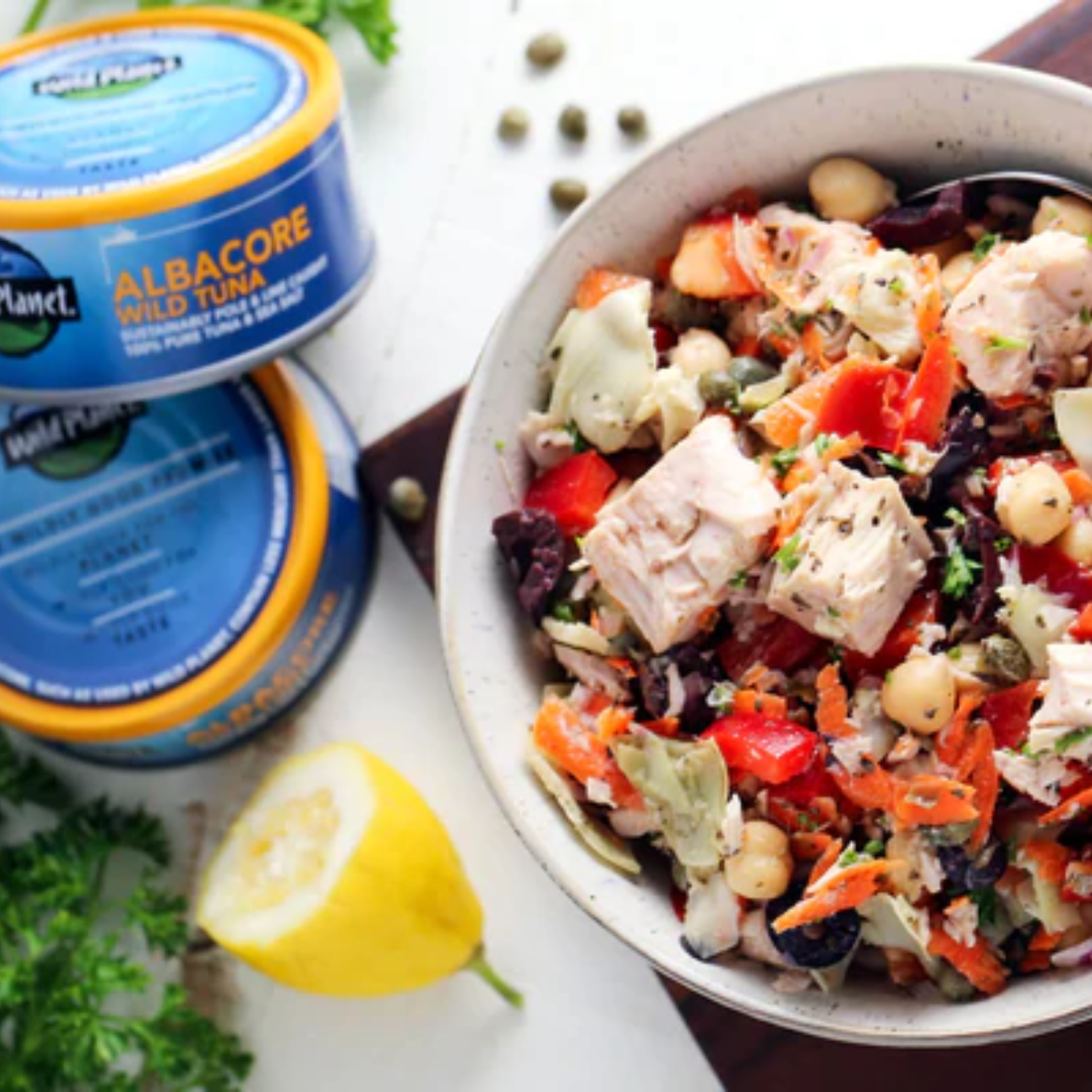 Wild Planet Albacore Wild Tuna 5oz Cans, Sea Salt White Tuna Steak Gluten Free DHA Omega 3 Keto & Paleo Friendly Ready to Eat Fish Gourmet Great for Salad Pasta or Entrée with Savory Flavor Pack of 6