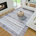 thumbnail image 3 of Ultrug Soft Boho Area Rug Moroccan Geometric Rugs Washable Carpet for Bedroom Living Room Home Decor,4'x6',Gray Blue, 3 of 7